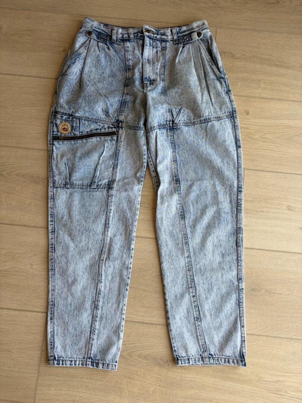 Gitano size 32" waist Vintage 90s baggy cargo jeans straight tapered leg